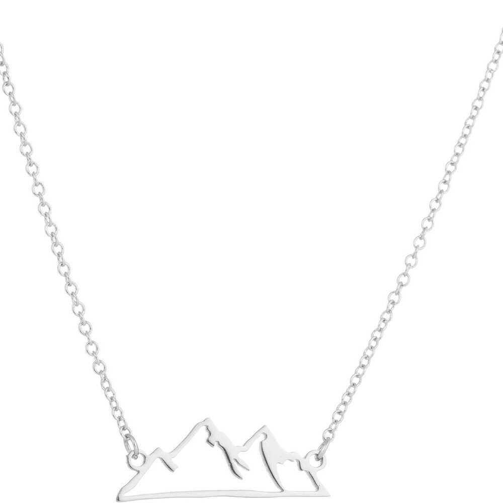 Minimalist Snowy Mountain Necklace Hiking Mountain Peak Pendants Necklaces Jewel
